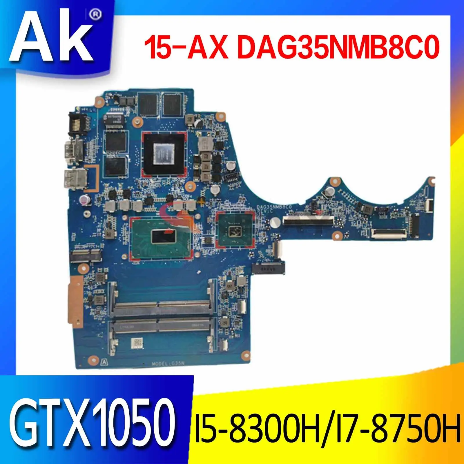For HP OMEN 15-AX Laptop Motherboard With I5-8300H I7-8750H CPU GTX1050 2GB GPU L30704-601 L30703-001 DAG35NMB8C0 MB
For HP OMEN 15-AX Laptop Motherboard With I5-8300H I7-8750H CPU GTX1050 2GB GPU L30704-601 L30703-001 DAG35NMB8C0 MB