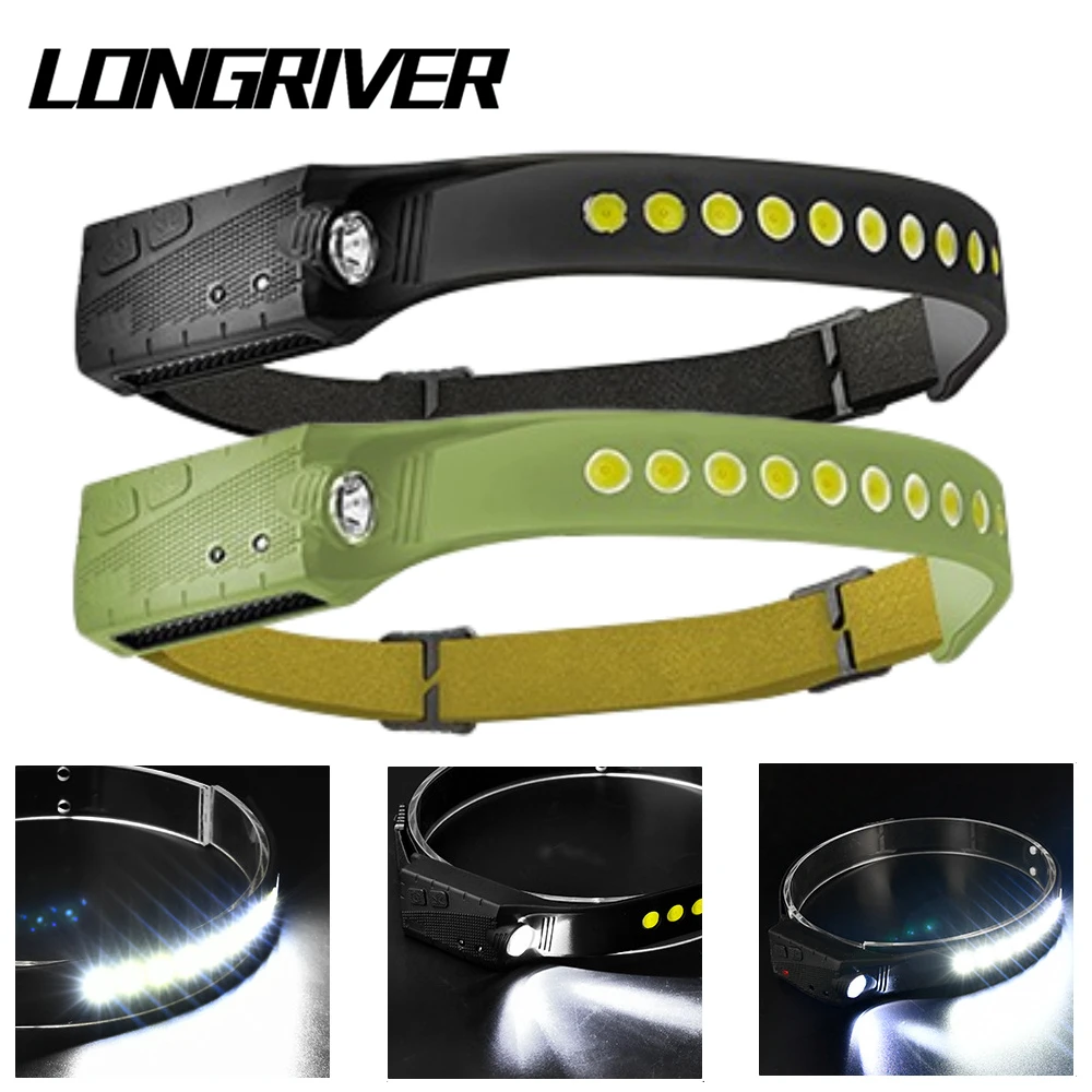 Wave Sensing COB Headlamp Outdoor Riding Headlight USB C Charging Night Running Light Strong Light Headlamp Silicone Light
Wave Sensing COB Headlamp Outdoor Riding Headlight USB C Charging Night Running Light Strong Light Headlamp Silicone Light