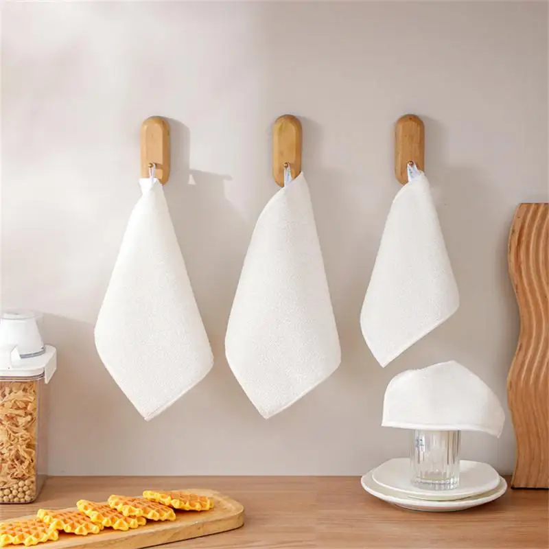 

Cleaning Cloth Natural Bamboo Fiber Thickened Kitchen Scouring Pad White Dish Towel Easy To Clean Bathroom Rags Dishcloth