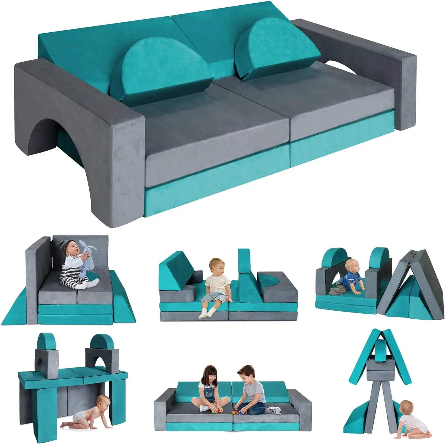 Modular Foam Play Couch,Soft Furniture Playset,Toddler to Teen Sectional Sofa Play Set,Girls Boys Bedroom Playroom Furniture Cou
Modular Foam Play Couch,Soft Furniture Playset,Toddler to Teen Sectional Sofa Play Set,Girls Boys Bedroom Playroom Furniture Cou
