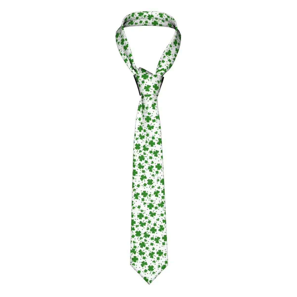 

Lucky Green Clover Shamrock Necktie Men Women Skinny Polyester 8 cm Wide Irish St Patrick's Day Neck Tie Daily Gravatas Wedding