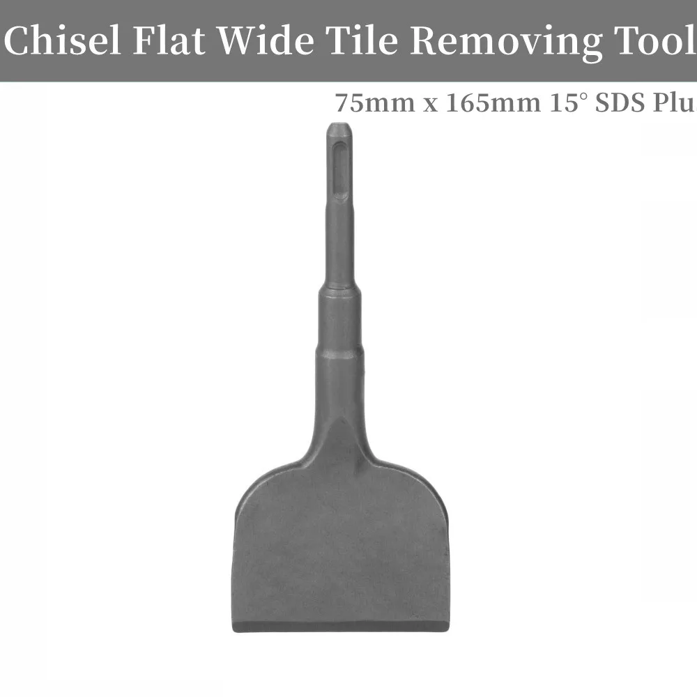 75mm X 165mm Chisel 15° SDS Plus Flat Wide Tile Removing Tool Cemented Carbide Professional Tool For Removing Scrap Plaster
75mm X 165mm Chisel 15° SDS Plus Flat Wide Tile Removing Tool Cemented Carbide Professional Tool For Removing Scrap Plaster