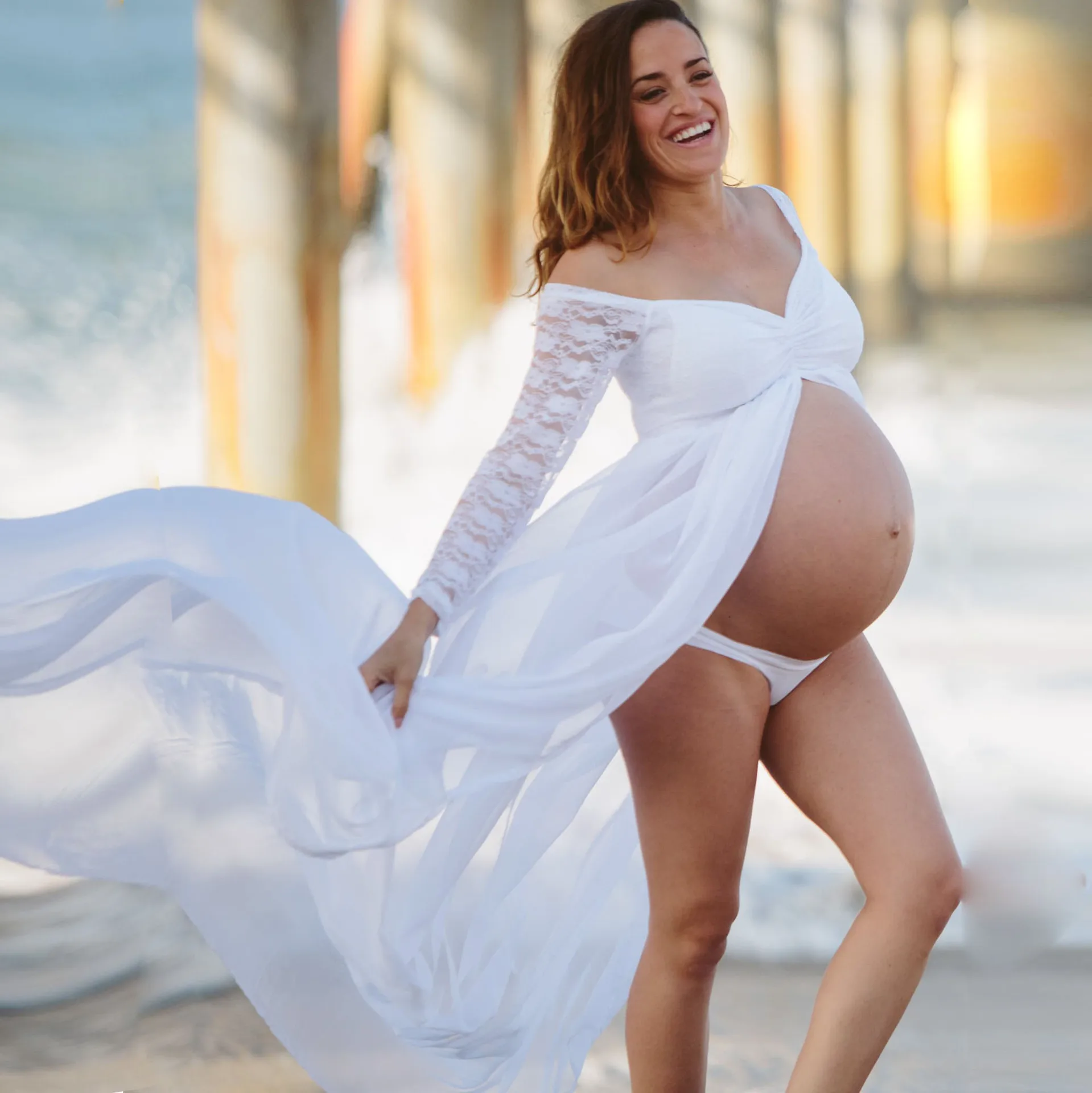 Women maternity photography dress lace long sleeve maxi elegant vestidos de novia maternity clothes women pregnant white
Women maternity photography dress lace long sleeve maxi elegant vestidos de novia maternity clothes women pregnant white
