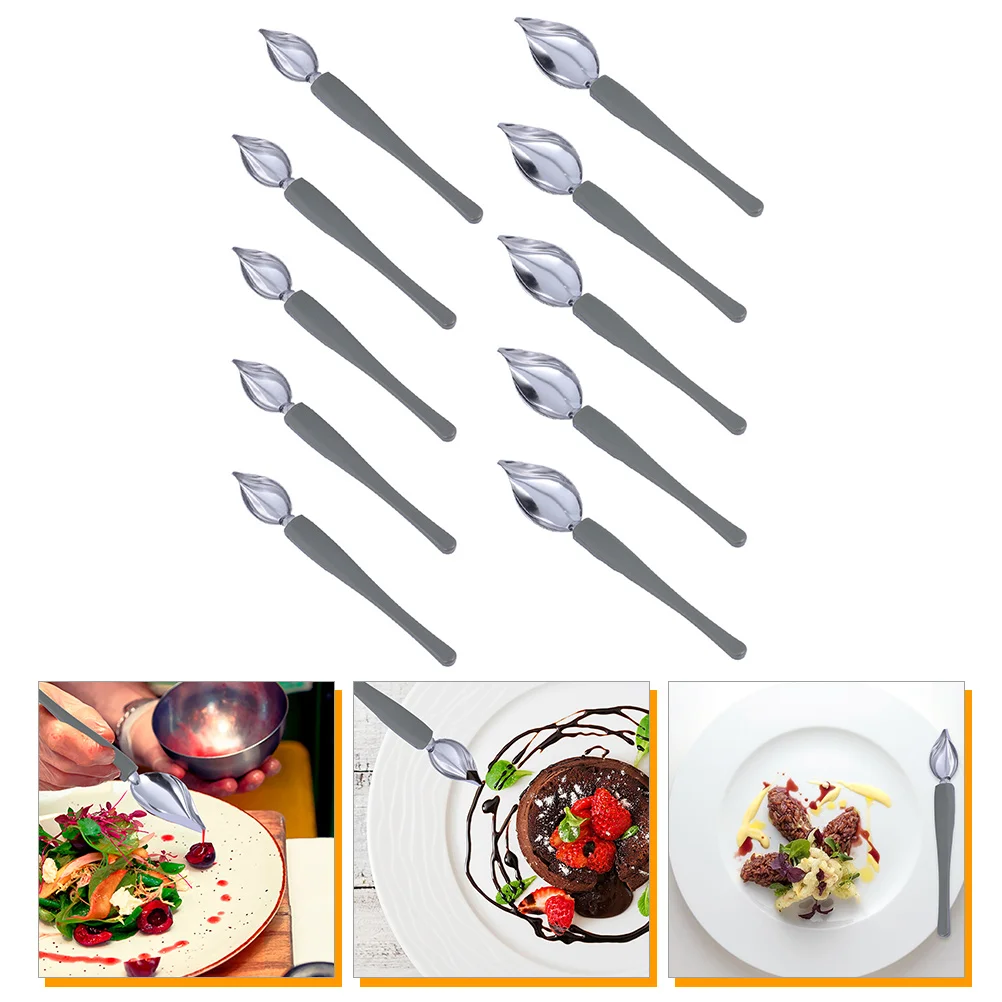 10pcs Decorating Spoon Culinary Spoon DIY Painting Spoon Culinary Drawing Spoon for Dessert Chef Dish
10pcs Decorating Spoon Culinary Spoon DIY Painting Spoon Culinary Drawing Spoon for Dessert Chef Dish