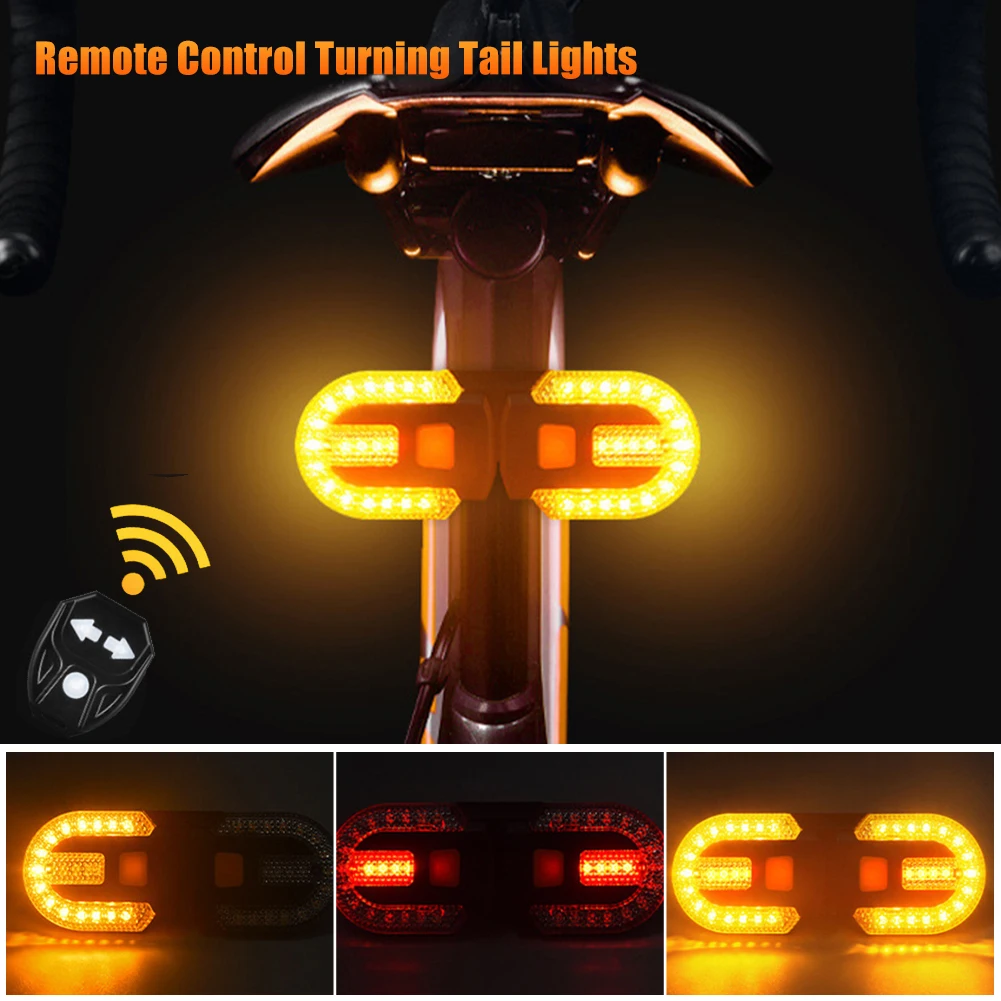 Bike Tail Light Wireless Remote Control Turn Signal Waterproof Bike Warning Lamp Taillight USB Rechargeable Cycling Accessories
Bike Tail Light Wireless Remote Control Turn Signal Waterproof Bike Warning Lamp Taillight USB Rechargeable Cycling Accessories