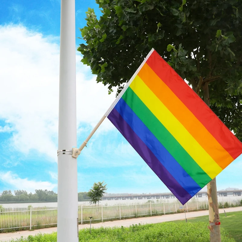 

1Pcs LGBT Flag For Gay Rainbow Flags For Lesbian Gay Pride Peace Parade Banners Colorful Rainbow Flag Home Decoration