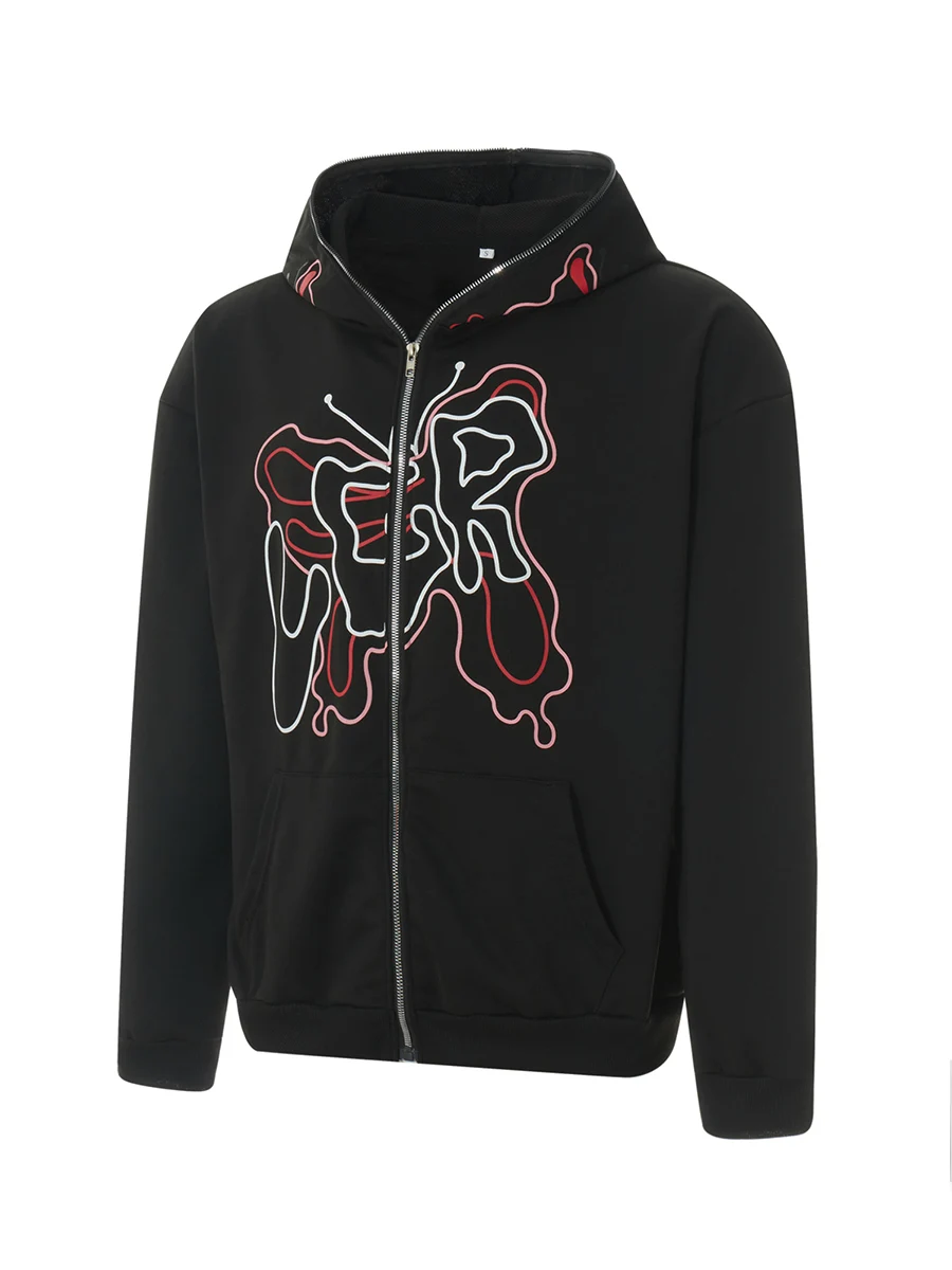 Женская толстовка с капюшоном на молнии, с карманами 
Женская толстовка с капюшоном на молнии, с карманами