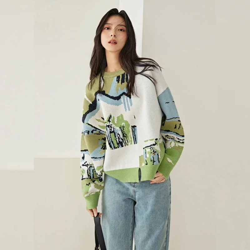 Sweater Women 2023 Spring Autumn New Split Jacquard Sweater Fashion Versatile Round Neck Elegant Women's Knitted Pullover Top
Sweater Women 2023 Spring Autumn New Split Jacquard Sweater Fashion Versatile Round Neck Elegant Women's Knitted Pullover Top