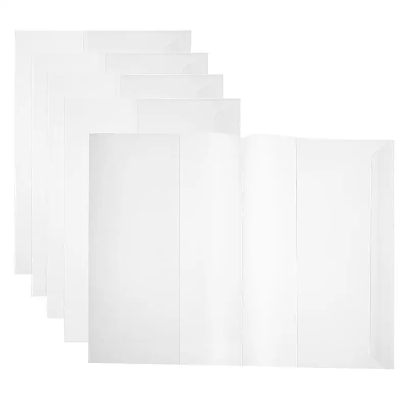 5Pcs Transparent Book Covers Clear Plastic Textbook Books Protector Sleeve Waterproof Reusable Soft Protective Magazine Pp
5Pcs Transparent Book Covers Clear Plastic Textbook Books Protector Sleeve Waterproof Reusable Soft Protective Magazine Pp
