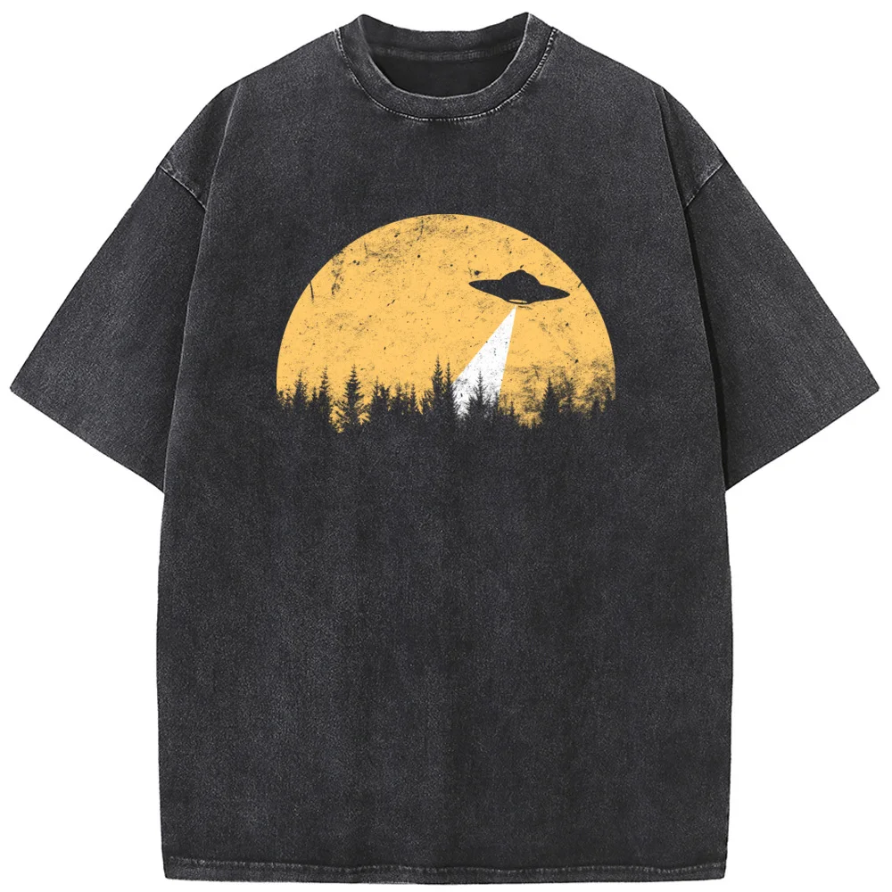 230g Fashion Loose Washed T-Shirt Cotton Summer Cotton Bleached Tshirt Men's Outdoor UFO Forest Short-Sleeved Shirt
230g Fashion Loose Washed T-Shirt Cotton Summer Cotton Bleached Tshirt Men's Outdoor UFO Forest Short-Sleeved Shirt
