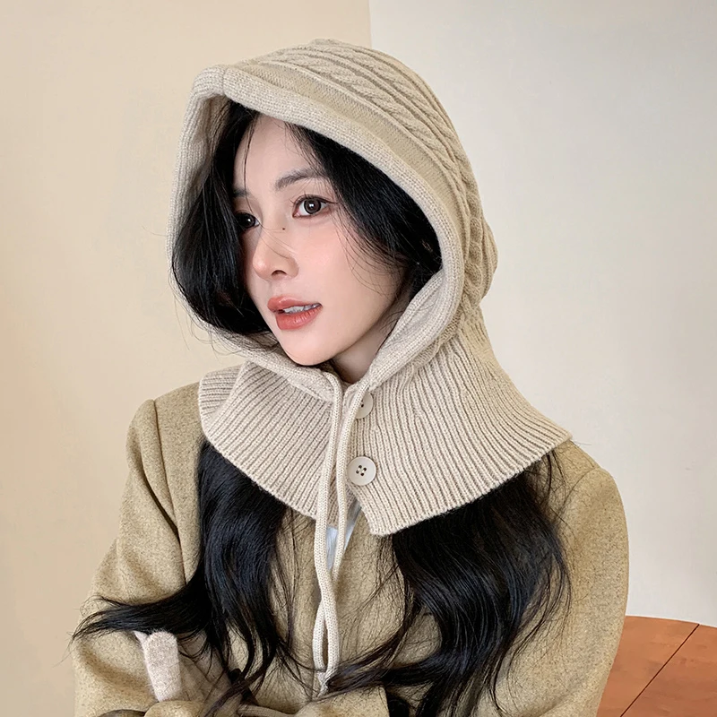 Balaclava One Piece Scarf and Hat Retro Diamond Grid Knitted Hooded Hats Winter Women Warm Neckerchief Thickened Beanie Cap
Balaclava One Piece Scarf and Hat Retro Diamond Grid Knitted Hooded Hats Winter Women Warm Neckerchief Thickened Beanie Cap
