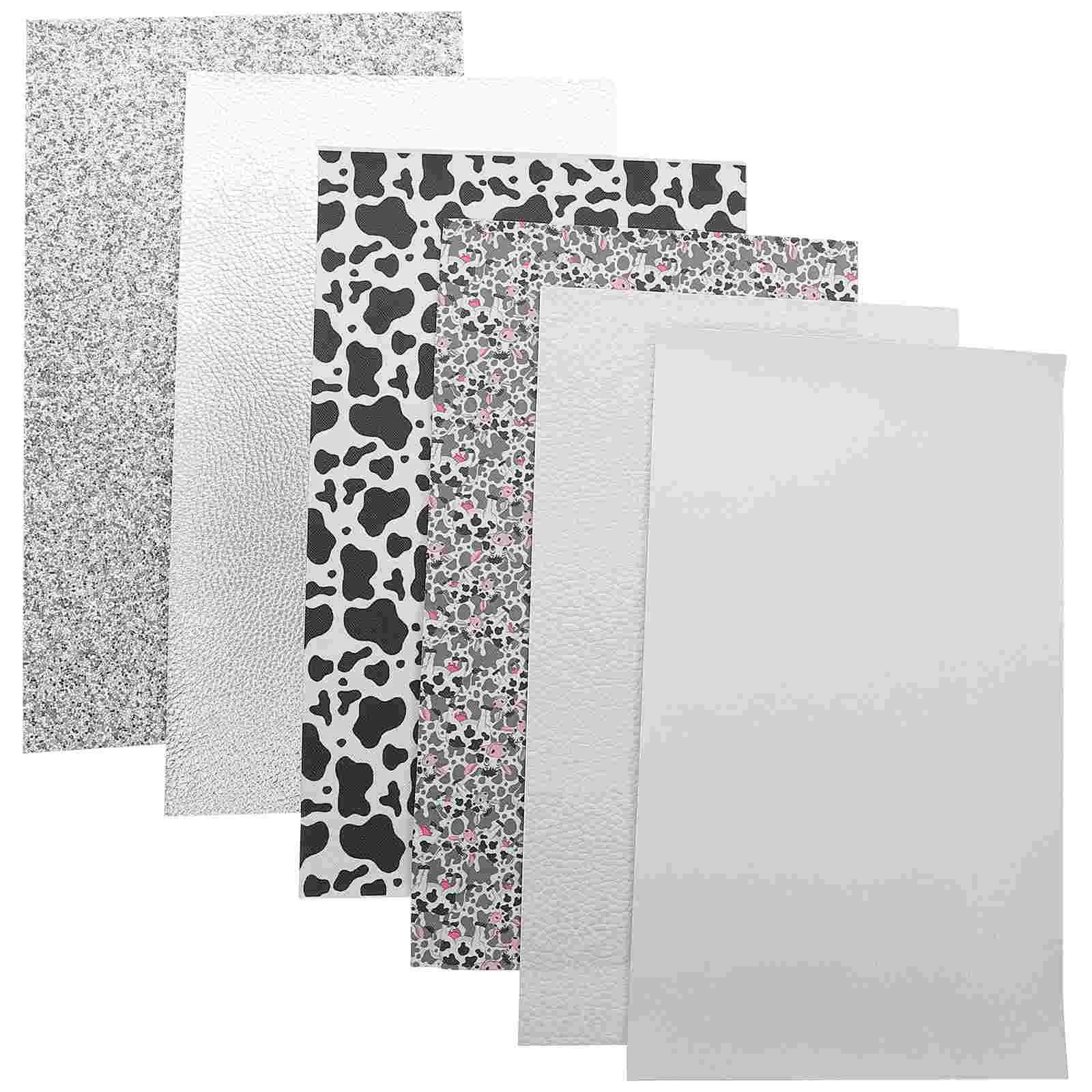 6pcs Artificial Leather Sheets DIY Cow Pattern Leather Crafts Materials 
6pcs Artificial Leather Sheets DIY Cow Pattern Leather Crafts Materials