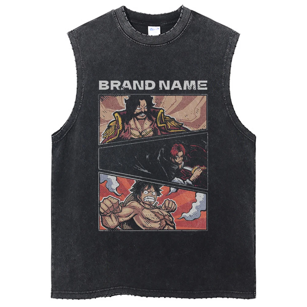 One Piece Vest Washed T-Shirt Anime Guts Graphic Tank Top Cotton Sleeveless Streetwear Loose Trend T Shirt Men's Clothing Unisex 
One Piece Vest Washed T-Shirt Anime Guts Graphic Tank Top Cotton Sleeveless Streetwear Loose Trend T Shirt Men's Clothing Unisex