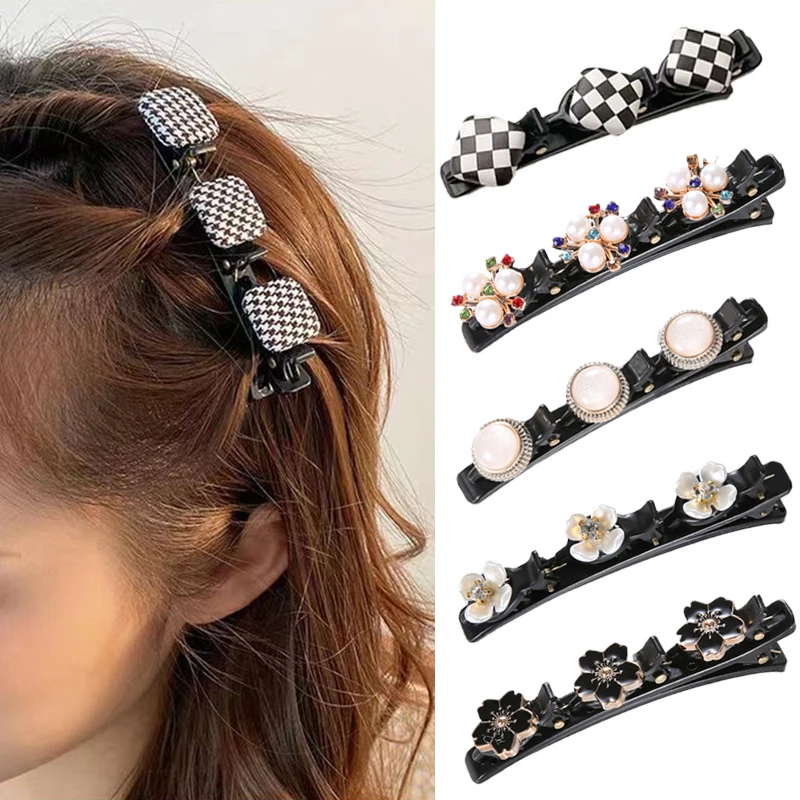 Rhinestone Bangs Hair Clip Girls Headwear Cute Barrettes Hairgrip Alice Braided Pearl Flower Braided Hairpins Hair Accessories 
Rhinestone Bangs Hair Clip Girls Headwear Cute Barrettes Hairgrip Alice Braided Pearl Flower Braided Hairpins Hair Accessories