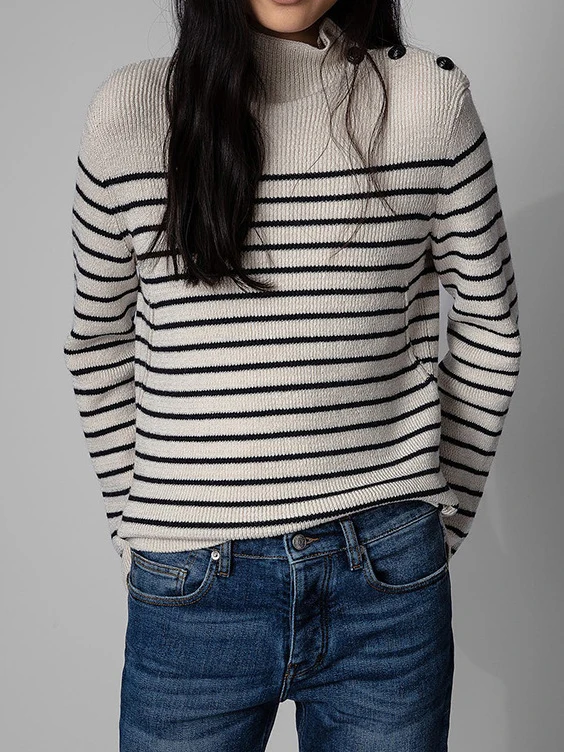 Striped Sweaters Woman Autumu Long Sleeve High Collar Wool Cozy Pullover Femme Casual Vintage Classic Jumpers Tops 2022 Luxury
Striped Sweaters Woman Autumu Long Sleeve High Collar Wool Cozy Pullover Femme Casual Vintage Classic Jumpers Tops 2022 Luxury