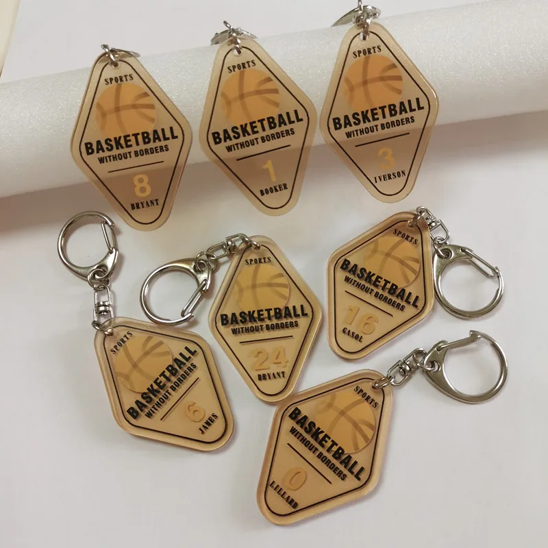 Hot Design Acrylic Key Chain Personalized Sports Basketball Player Name KeyChains Fashion Pendant For Men Women Fans Gifts
Hot Design Acrylic Key Chain Personalized Sports Basketball Player Name KeyChains Fashion Pendant For Men Women Fans Gifts