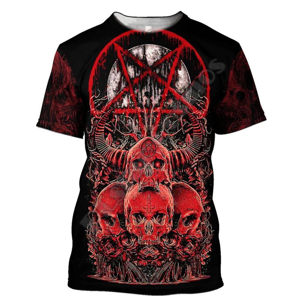 Satanic Skull Red Tattoo 3D All Over Printed Men's T-shirts Casual 0-Neck Short Sleeve Loose Tee Shirts Unisex Street Tees Tops
Satanic Skull Red Tattoo 3D All Over Printed Men's T-shirts Casual 0-Neck Short Sleeve Loose Tee Shirts Unisex Street Tees Tops