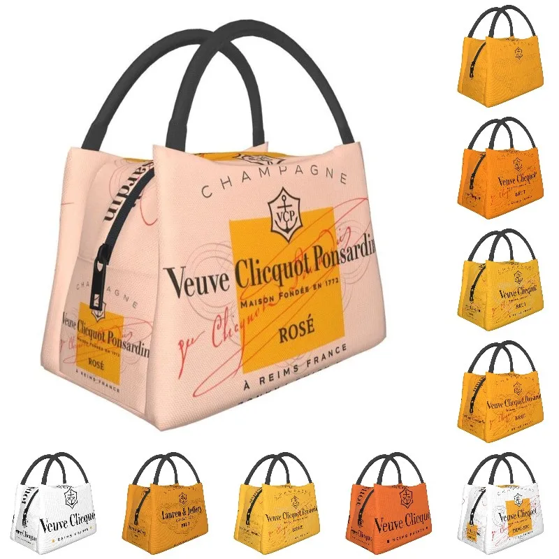 Custom Clicquot Champagne Lunch Bag Men Women Warm Cooler Insulated Lunch Boxes for Work Pinic or Travel Thermal Bag
Custom Clicquot Champagne Lunch Bag Men Women Warm Cooler Insulated Lunch Boxes for Work Pinic or Travel Thermal Bag