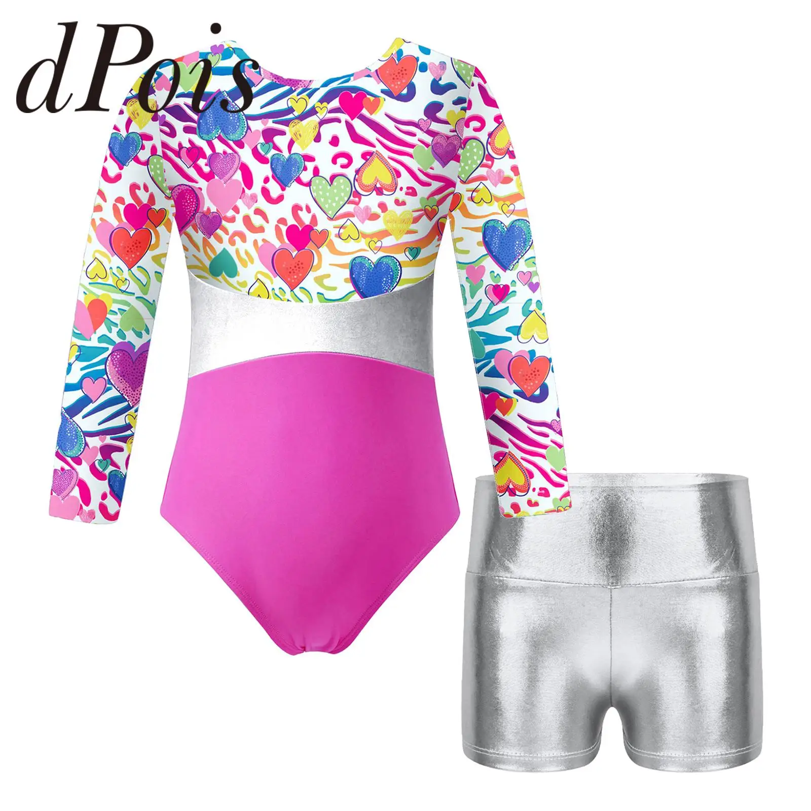 Girls Ballet Dance Outfits Kids Long Sleeve Printed Patchwork Gymnastics Leotard with Shorts for Yoga Exercise Skating Jumpsuits
Girls Ballet Dance Outfits Kids Long Sleeve Printed Patchwork Gymnastics Leotard with Shorts for Yoga Exercise Skating Jumpsuits