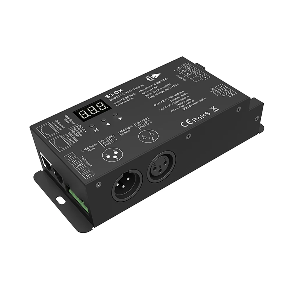 Input AC100-240V Neon Flex LED Strip DMX decoder with XLR3 and RJ45 AC110V AC220V LED Neon Light DMX512 controller Max
Input AC100-240V Neon Flex LED Strip DMX decoder with XLR3 and RJ45 AC110V AC220V LED Neon Light DMX512 controller Max