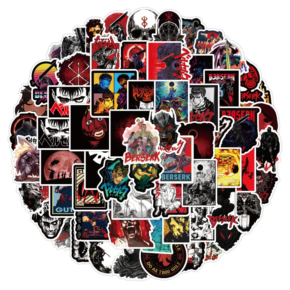 100PCS New Anime Berserk Graffiti Car Trunk Water Cup Refrigerator Waterproof Sticker
100PCS New Anime Berserk Graffiti Car Trunk Water Cup Refrigerator Waterproof Sticker