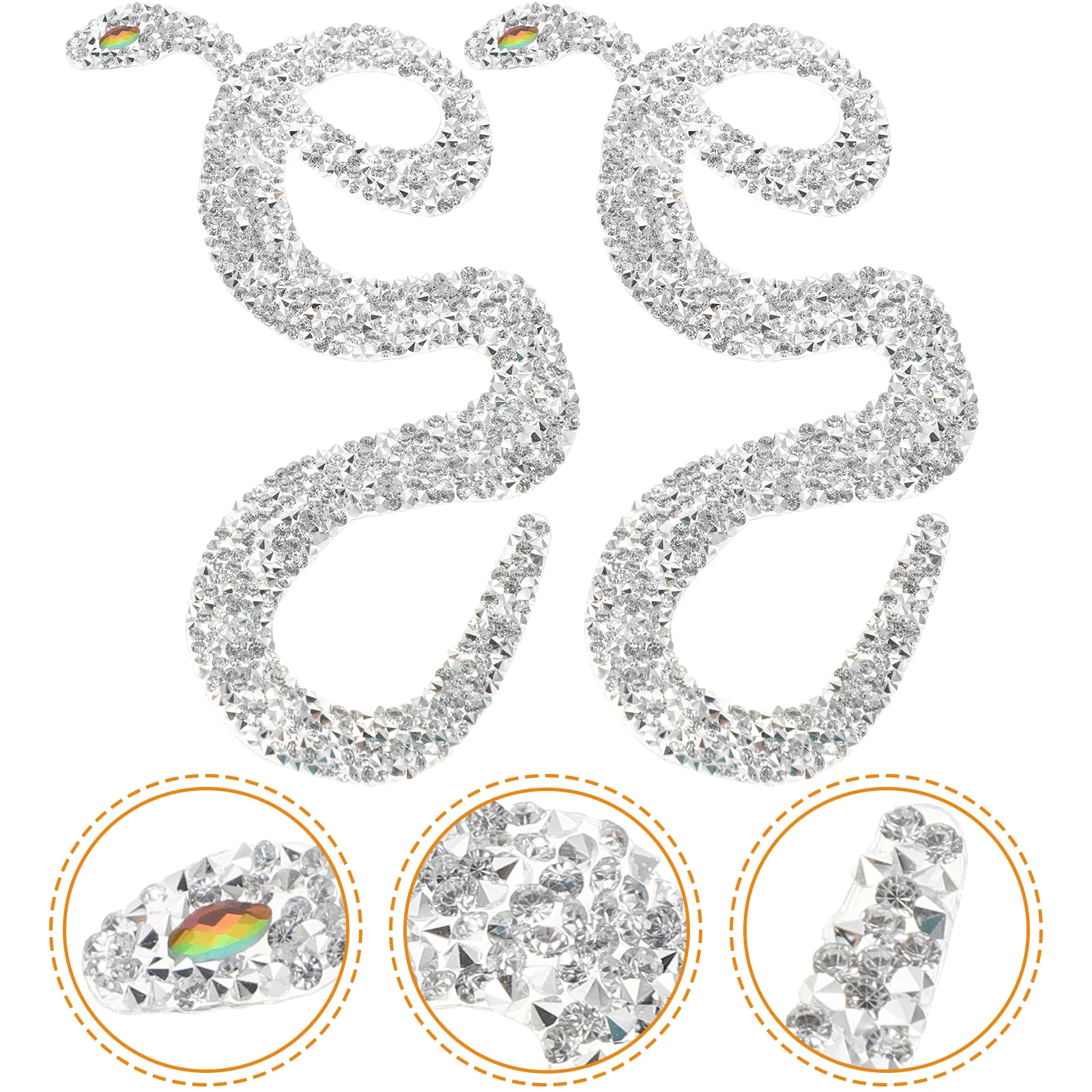 2 Pcs Snake Hot Diamond Stickers Multi-function Sewing Patches Sequin Jacket Coat Embroidered Repairing Resin DIY Trim
2 Pcs Snake Hot Diamond Stickers Multi-function Sewing Patches Sequin Jacket Coat Embroidered Repairing Resin DIY Trim
