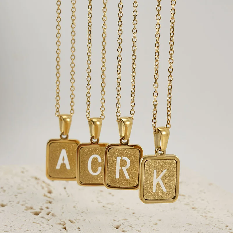 

Dainty Initials Necklaces for Women Gold Plated Stainless Steel Hollow Out Letter Pendant Necklace Cute Alphabet Jewelry Gifts