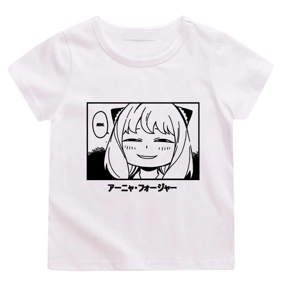 Kids Spy X Family T Shirt Anya Smug Print T-Shirts for Girls Boys Clothes O-Neck Children's Clothing 100% Cotton Tops Summer Tee
Kids Spy X Family T Shirt Anya Smug Print T-Shirts for Girls Boys Clothes O-Neck Children's Clothing 100% Cotton Tops Summer Tee