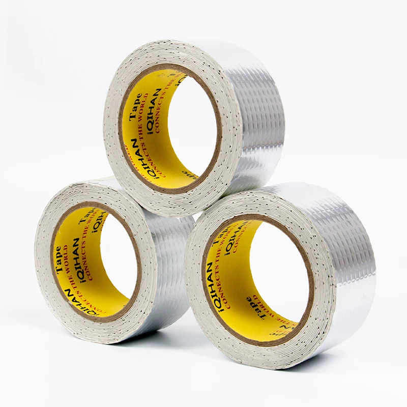 Aluminum Foil Butyl Rubber Self Adhesive Tape High Temperature Resistance Waterproof Stop Leak Tape for Wall Crack Duct Repair 
Aluminum Foil Butyl Rubber Self Adhesive Tape High Temperature Resistance Waterproof Stop Leak Tape for Wall Crack Duct Repair