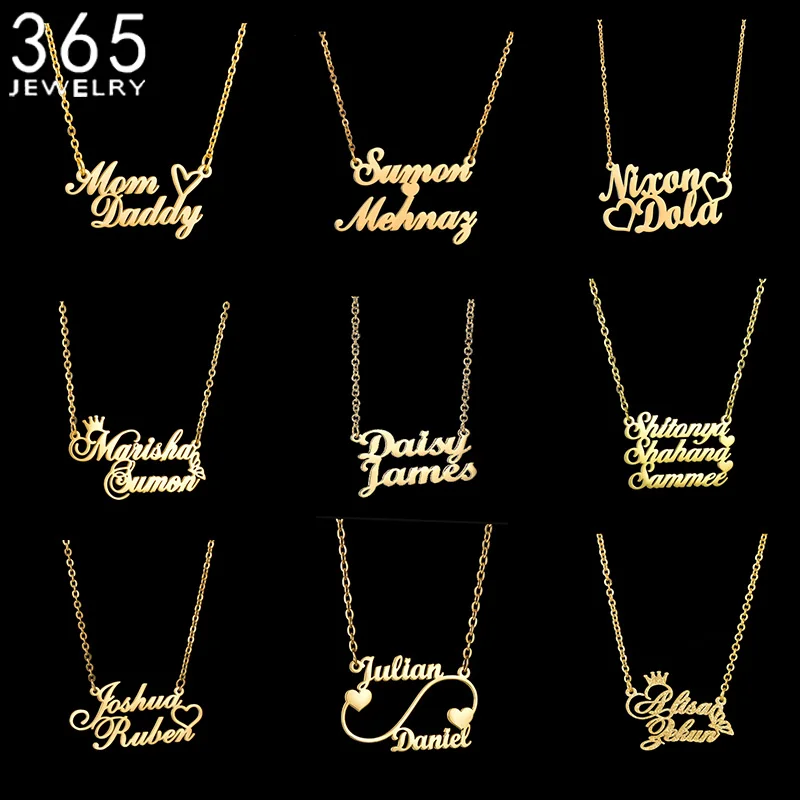 9 Styles Multiple Rows Customized Names Necklace Stainless Steel Heart Couple Chains For Girlfriend Wife Engagement Gift
9 Styles Multiple Rows Customized Names Necklace Stainless Steel Heart Couple Chains For Girlfriend Wife Engagement Gift