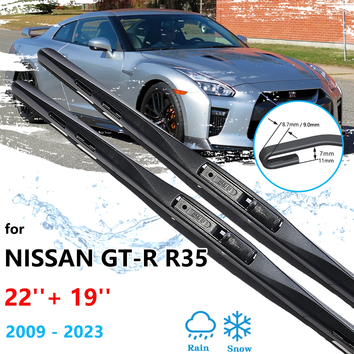 2x For Nissan GT-R R35 Coupe 2009~2023 Front Wiper Blades Windshield Windscreen Window Brushes Cleaning U J Hook Car Accessories
2x For Nissan GT-R R35 Coupe 2009~2023 Front Wiper Blades Windshield Windscreen Window Brushes Cleaning U J Hook Car Accessories