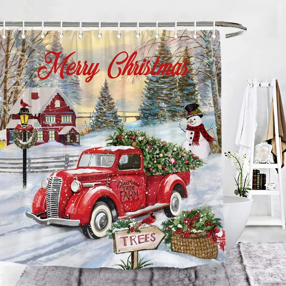 Красные винтажные занавески для душа с надписью "Merry Christmas", занавески с геометрическим рисунком снеговика, декор для ванной комнаты на Хэлло...
Красные винтажные занавески для душа с надписью "Merry Christmas", занавески с геометрическим рисунком снеговика, декор для ванной комнаты на Хэлло...