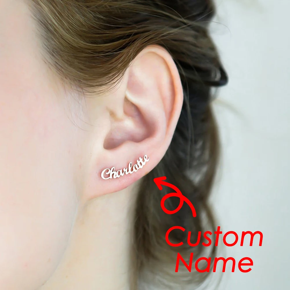2022 Customized Name Earrings for women Gold Personalized Letter 316L Stainless Steel Stud earrings Jewelry Gift
2022 Customized Name Earrings for women Gold Personalized Letter 316L Stainless Steel Stud earrings Jewelry Gift