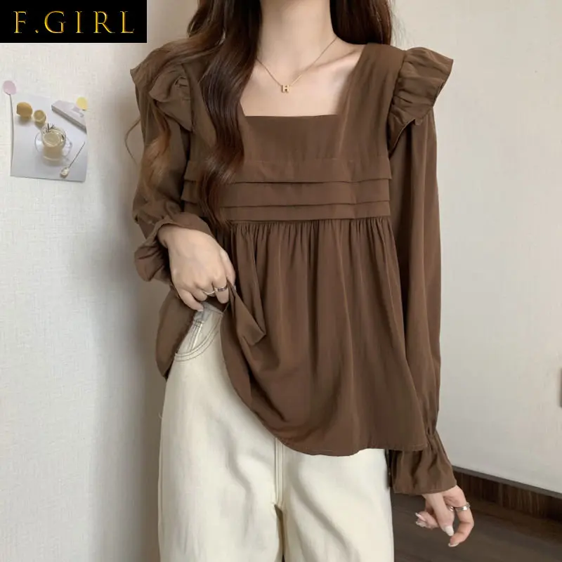F GIRLS Blouses Women Tender Solid Ruffles Females Trendy New Harajuku Lovely All-match 3 Colors Cozy Tops Mujer Clothing New R
F GIRLS Blouses Women Tender Solid Ruffles Females Trendy New Harajuku Lovely All-match 3 Colors Cozy Tops Mujer Clothing New R