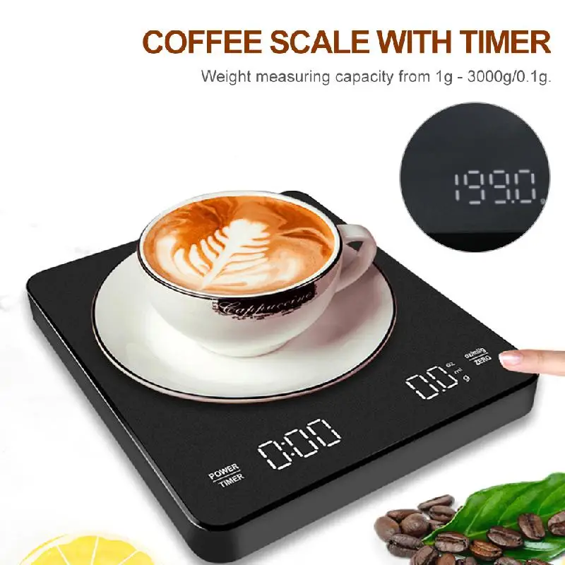 Digital Coffee Scale with Timer for Kitchen Weighing,3kg/0.1g Precision Kitchen Food Scale Drip Espresso Scale with LCD Display
Digital Coffee Scale with Timer for Kitchen Weighing,3kg/0.1g Precision Kitchen Food Scale Drip Espresso Scale with LCD Display
