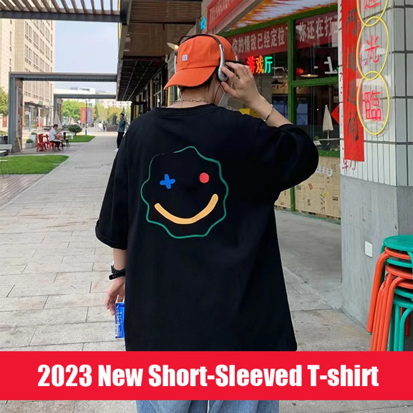 2023 New Summer Fashion T-Shirts Oversize T-Shirt Man Aad Woman Smiling Face Pattern Printing Clothing With Free Shipping
2023 New Summer Fashion T-Shirts Oversize T-Shirt Man Aad Woman Smiling Face Pattern Printing Clothing With Free Shipping