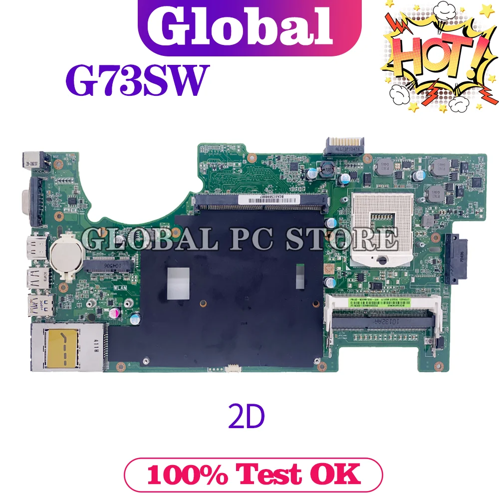 Оригинальная материнская плата KEFU G73SW подходит для ноутбука ASUS G73S REV: 2 0 HM65 4 слота