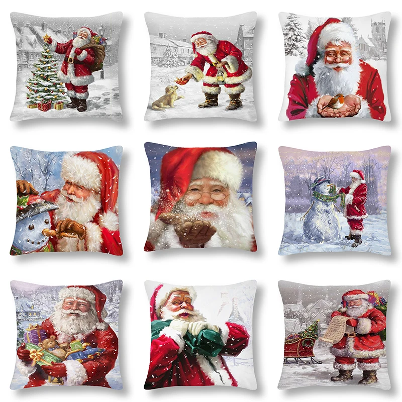 Merry Christmas Santa Claus Cushion Cover Decor Cute Cartoon Snowman Pillow Case Plush Pillowcase for Children Room Sofa 45x45cm
Merry Christmas Santa Claus Cushion Cover Decor Cute Cartoon Snowman Pillow Case Plush Pillowcase for Children Room Sofa 45x45cm