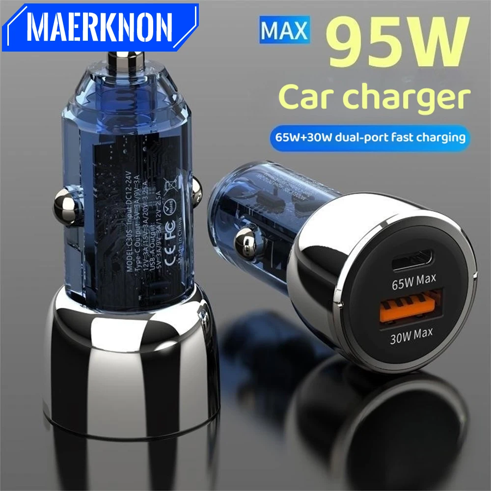 MAERKNON 65W USB Mini Car Charger Type C Fast Charging For iPhone 14 Pro Xiaomi Huawei Samsung Galaxy Car Phone Chargers Adapter
MAERKNON 65W USB Mini Car Charger Type C Fast Charging For iPhone 14 Pro Xiaomi Huawei Samsung Galaxy Car Phone Chargers Adapter