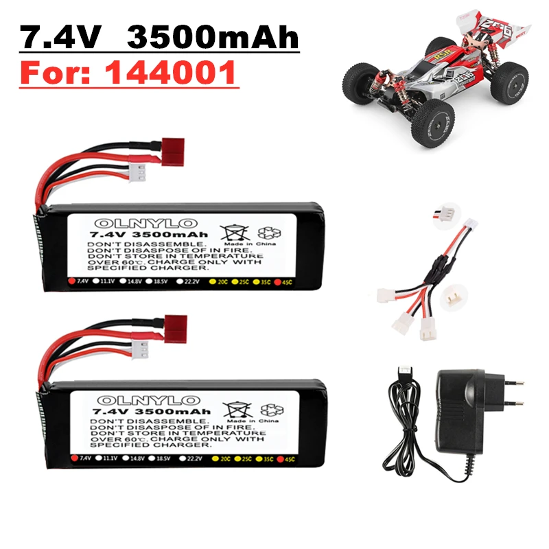 1-5 шт., перезаряжаемая литий-полимерная батарея для Wltoys 144001 2s 7,4 В 3500 мАч
1-5 шт., перезаряжаемая литий-полимерная батарея для Wltoys 144001 2s 7,4 В 3500 мАч