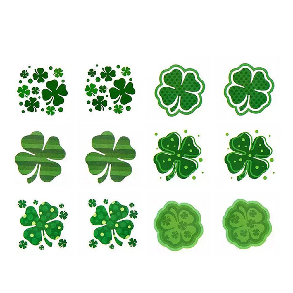 

St S Patrick Stickers Day Party Sticker Body Paddy Face Leaf Shamrock Favor Four Decorations Favors Window Patricks Declas