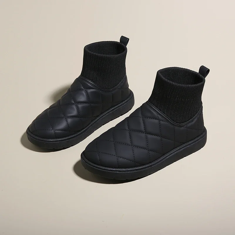 

Женские зимние ботинки HWD MR881, новинка 2023, зимние модные теплые ботинки без шнуровки, с бархатным утеплителем, уродливая зима