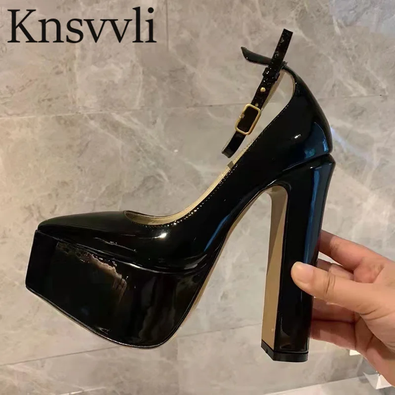 Brand Shoes Women Super High Heels Party Shoes Pointed Toe Patent Leather Chunky Heels Platform Shoes Woman Sexy Women Pumps
Brand Shoes Women Super High Heels Party Shoes Pointed Toe Patent Leather Chunky Heels Platform Shoes Woman Sexy Women Pumps