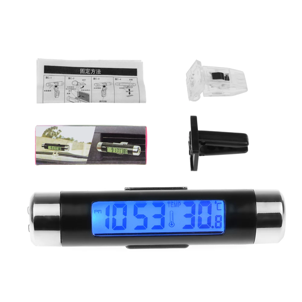 Hot selling 2 in 1 Car Digital LCD Clock/Temperature Display Electronic Clock Thermometer Car Digital Time Clock Car Accessory
Hot selling 2 in 1 Car Digital LCD Clock/Temperature Display Electronic Clock Thermometer Car Digital Time Clock Car Accessory