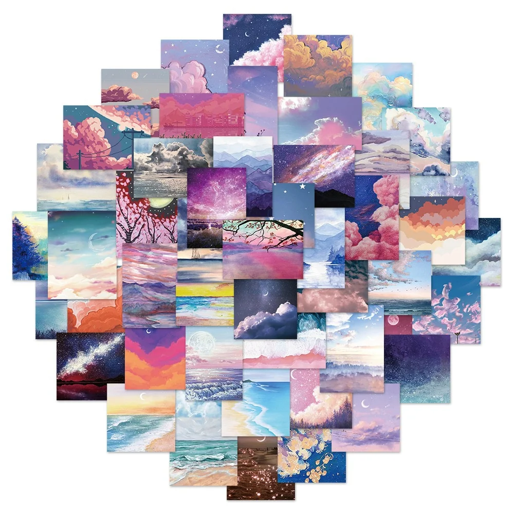 10/30/50PCS Cartoon Fantasy Starry Sky Cloud Scenery Sticker Toy Luggage Laptop IPad Gift Skateboard Journal Sticker Wholesale
10/30/50PCS Cartoon Fantasy Starry Sky Cloud Scenery Sticker Toy Luggage Laptop IPad Gift Skateboard Journal Sticker Wholesale