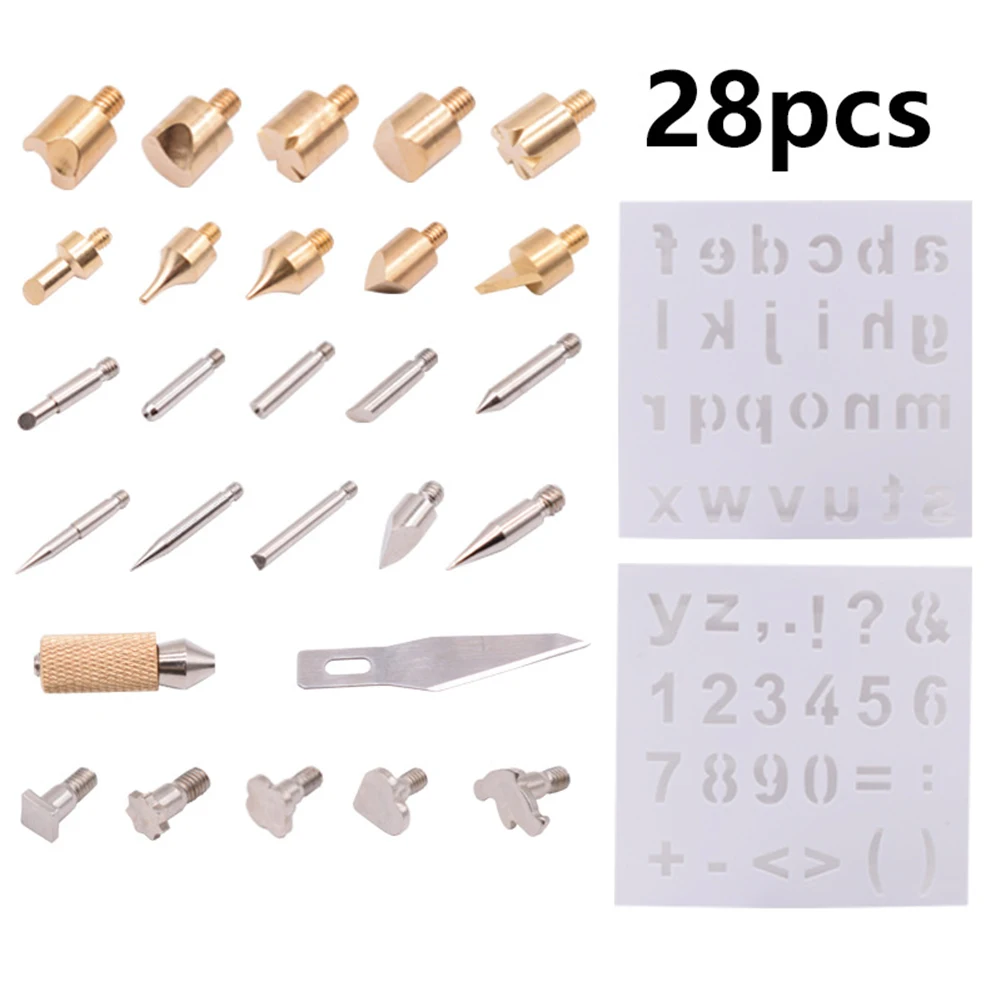 28Pcs Wood Burning Kit Carving Pyrography Pen Electric Soldering Iron Tip Copper Woodworking Embossing Carving Engraving Tools
28Pcs Wood Burning Kit Carving Pyrography Pen Electric Soldering Iron Tip Copper Woodworking Embossing Carving Engraving Tools