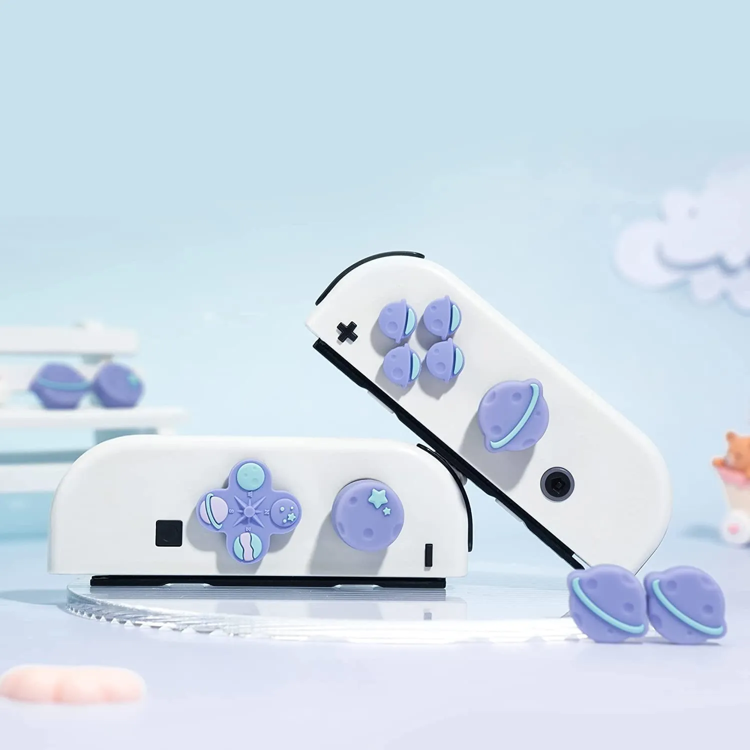 Geekshare Happy Planet Cross D-Pad Button Caps Silicone Thumb Grips Set for Nintendo Switch/OLED Sticker Joystick Cover Caps
Geekshare Happy Planet Cross D-Pad Button Caps Silicone Thumb Grips Set for Nintendo Switch/OLED Sticker Joystick Cover Caps