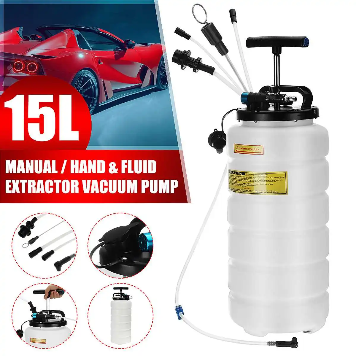 15L Pneumatic/Manual Oil Extractor Pump For Car Gas Oil Change Vacuum Fluid Extractor Transmission Water Coolant Change Tool
15L Pneumatic/Manual Oil Extractor Pump For Car Gas Oil Change Vacuum Fluid Extractor Transmission Water Coolant Change Tool