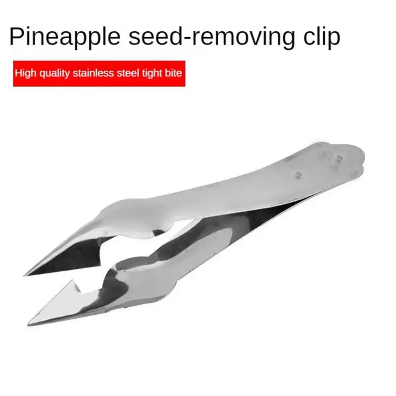 

Pineapple Corer Slicer Strawberry Huller Fruit Peeler Stainless Steel Pineapple Seed Removal Clip Multifunctional Kitchen Gadget