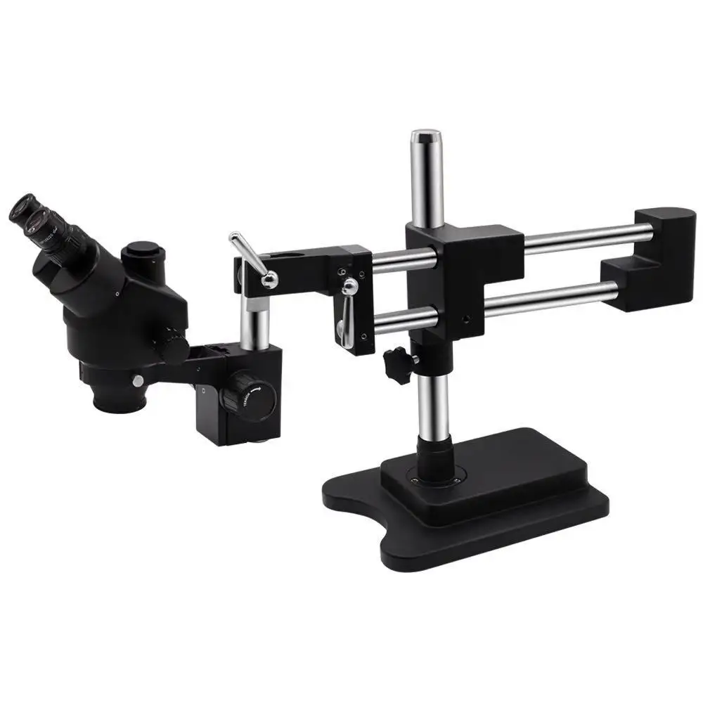 Black Optical Microscopio 7-45X Double Arm Stand Focus Holder Stereo Zoom Microscope With Led Lamp
Black Optical Microscopio 7-45X Double Arm Stand Focus Holder Stereo Zoom Microscope With Led Lamp